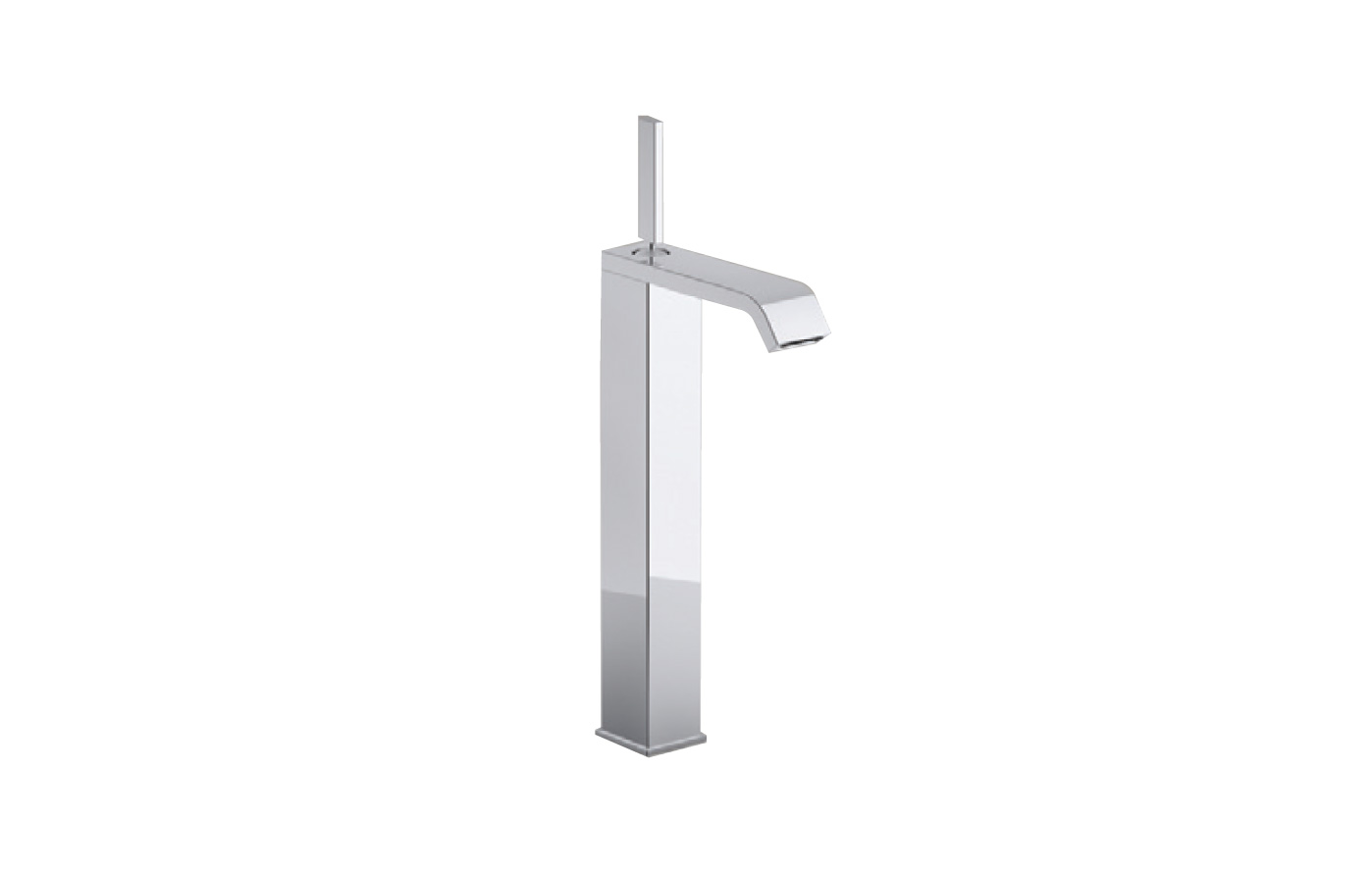 Modern-looking bathroom faucet in chrome finishing