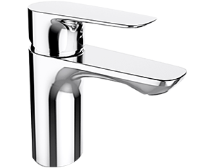 Urban-designed lavatory faucet in chrome