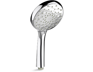 Bathroom shower head in chrome finishing